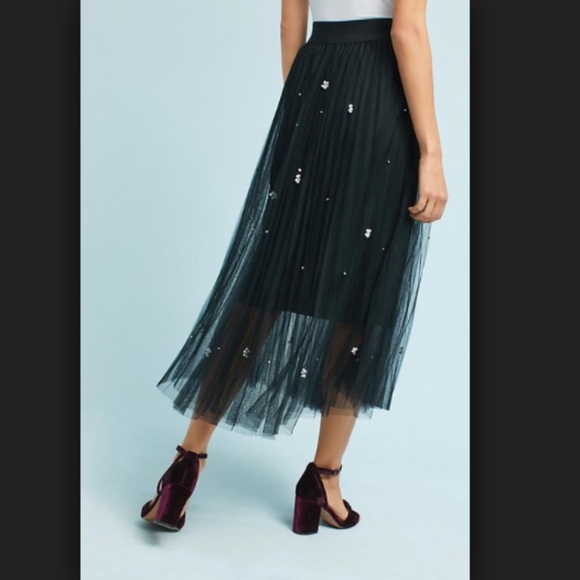 Eva Franco for Anthropologie Pearl Tulle Skirt - Picture 3 of 4